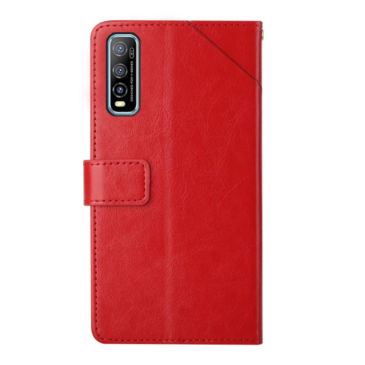 For vivo Y70s Y Stitching Horizontal Flip Leather Phone Case
