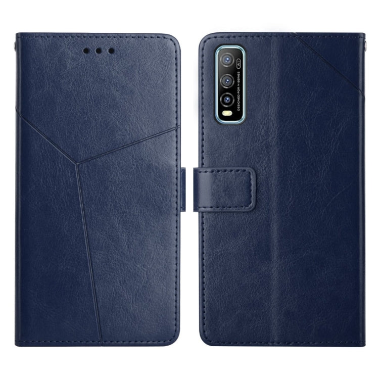 For vivo Y70s Y Stitching Horizontal Flip Leather Phone Case