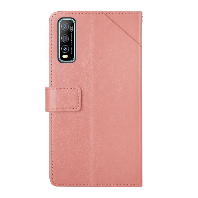 For vivo Y70s Y Stitching Horizontal Flip Leather Phone Case