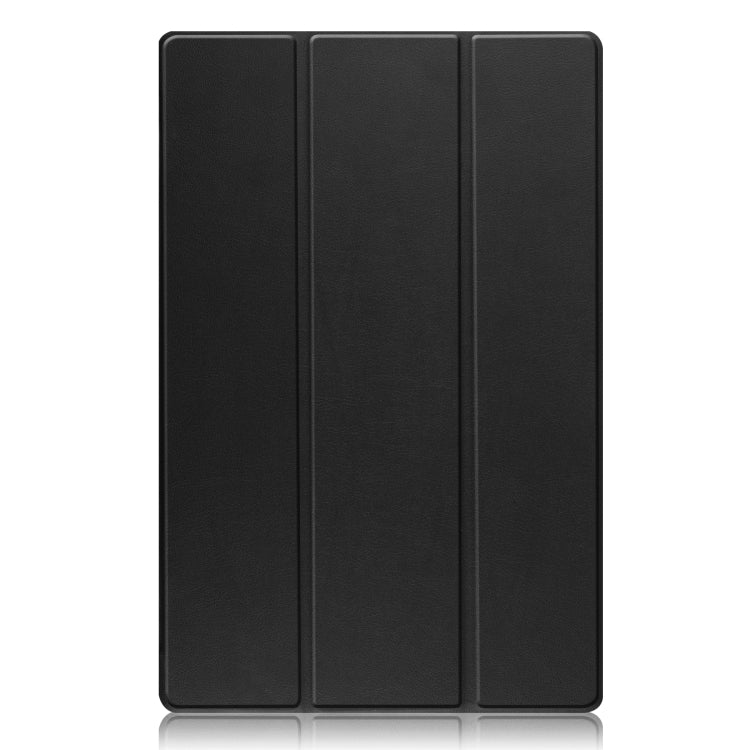 For Samsung Galaxy Tab S8 Ultra Three-folding Holder Custer Texture Leather Tablet Case