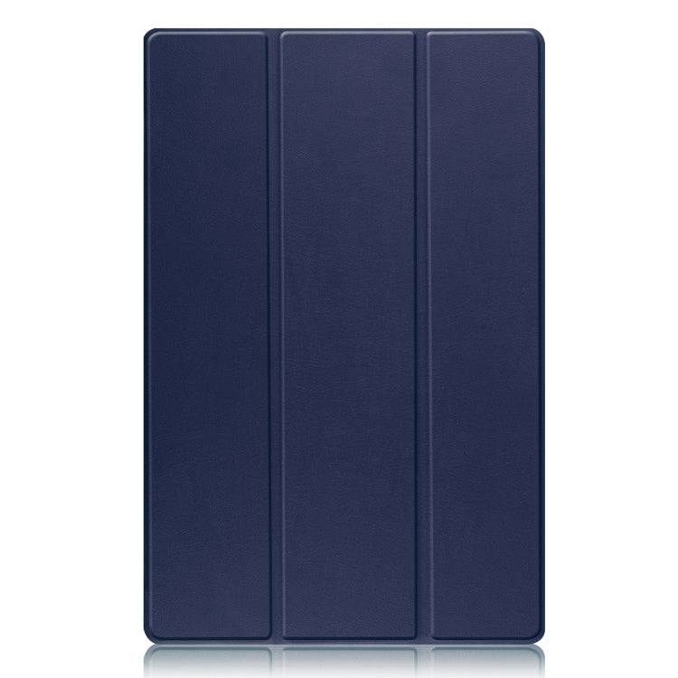 For Samsung Galaxy Tab S8 Ultra Three-folding Holder Custer Texture Leather Tablet Case