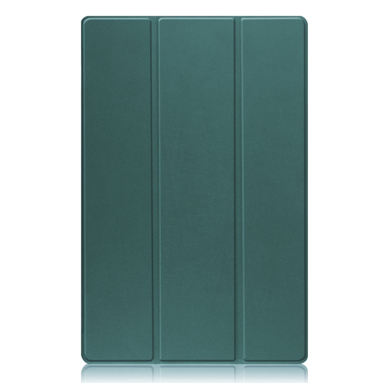 For Samsung Galaxy Tab S8 Ultra Three-folding Holder Custer Texture Leather Tablet Case