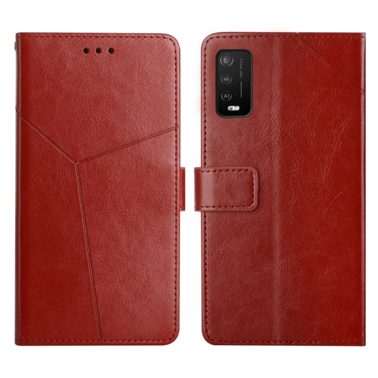 For Wiko Power U10 / U20 Y Stitching Horizontal Flip Leather Phone Case