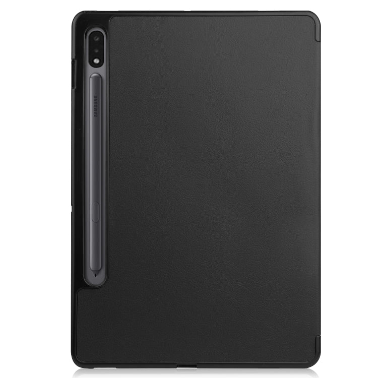 For Samsung Galaxy Tab S8 Three-folding Holder TPU Smart Leather Tablet Case
