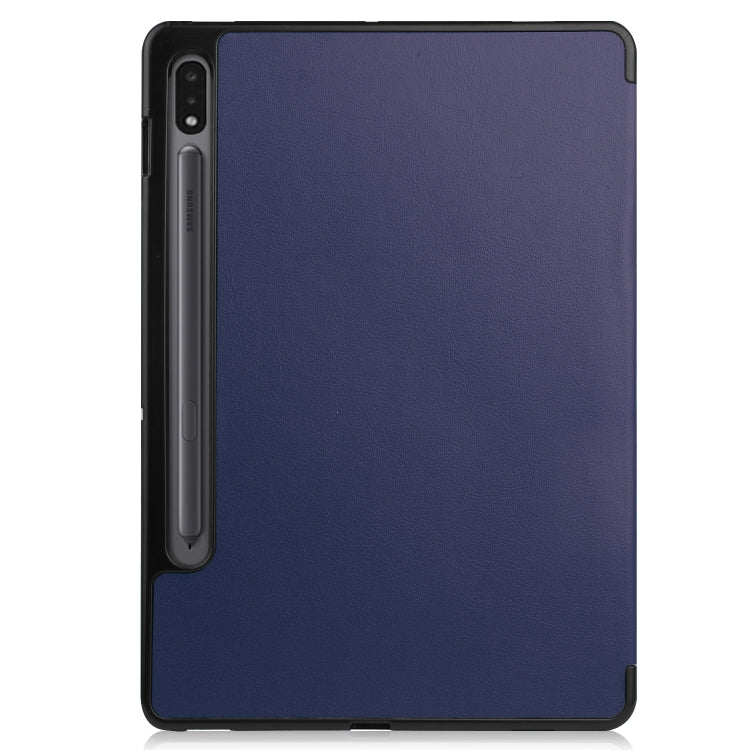 For Samsung Galaxy Tab S8 Three-folding Holder TPU Smart Leather Tablet Case