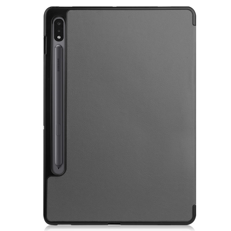 For Samsung Galaxy Tab S8 Three-folding Holder TPU Smart Leather Tablet Case