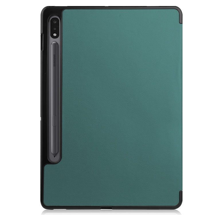 For Samsung Galaxy Tab S8 Three-folding Holder TPU Smart Leather Tablet Case