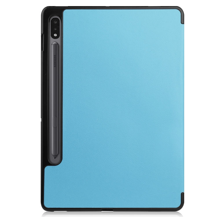 For Samsung Galaxy Tab S8 Three-folding Holder TPU Smart Leather Tablet Case