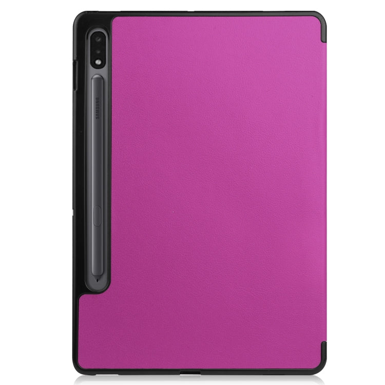For Samsung Galaxy Tab S8 Three-folding Holder TPU Smart Leather Tablet Case