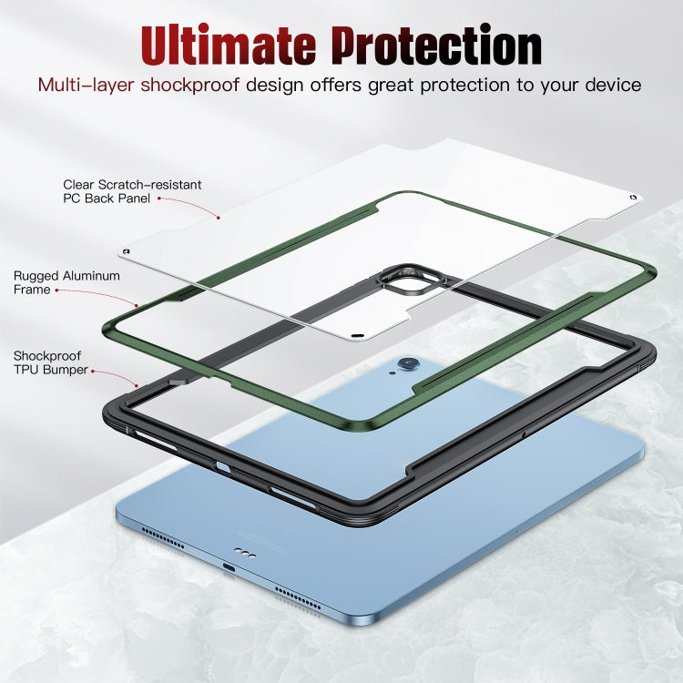 Metal Frame PC TPU Tablet Case For iPad Air 2020 / 2022 10.9