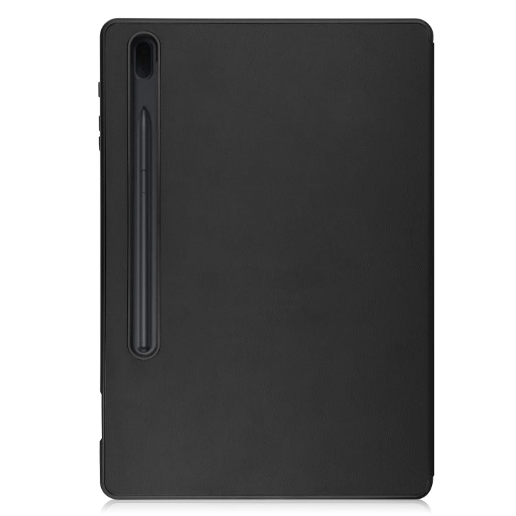 For Samsung Galaxy Tab S8+ Three-folding Holder TPU Smart Leather Tablet Case