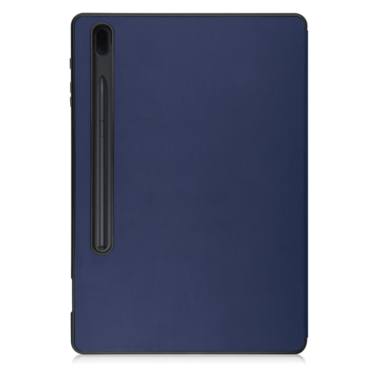 For Samsung Galaxy Tab S8+ Three-folding Holder TPU Smart Leather Tablet Case