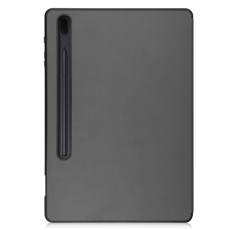 For Samsung Galaxy Tab S8+ Three-folding Holder TPU Smart Leather Tablet Case