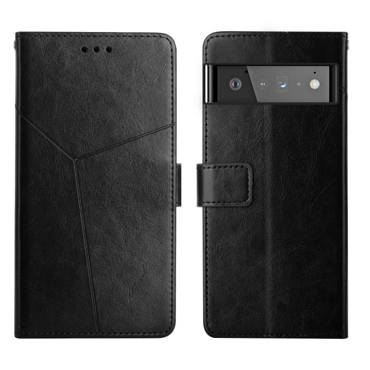 For Google Pixel 6 Y Stitching Horizontal Flip Leather Phone Case