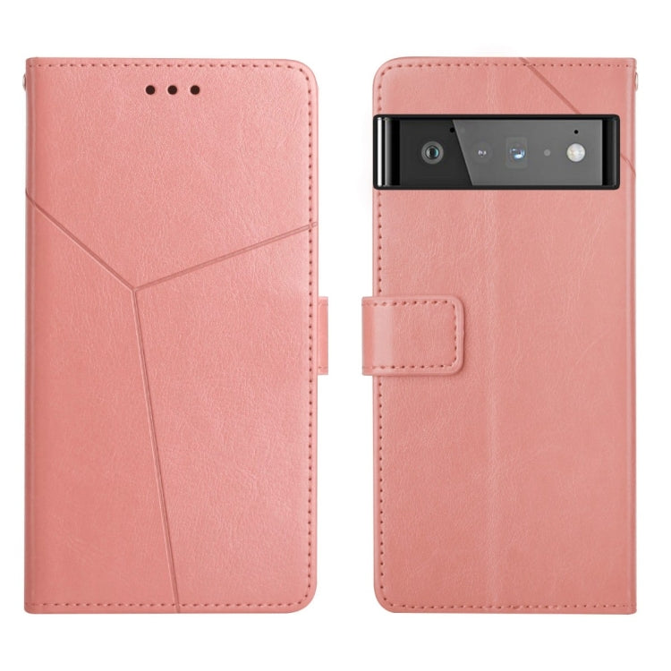 For Google Pixel 6 Y Stitching Horizontal Flip Leather Phone Case