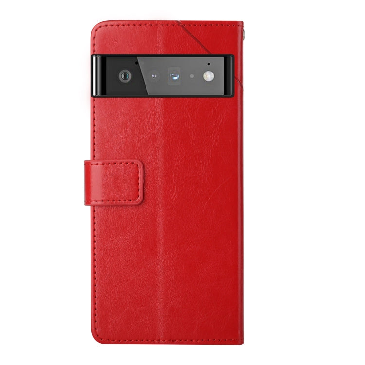 For Google Pixel 6 Pro Y Stitching Horizontal Flip Leather Phone Case
