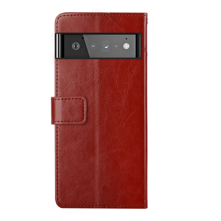 For Google Pixel 6 Pro Y Stitching Horizontal Flip Leather Phone Case