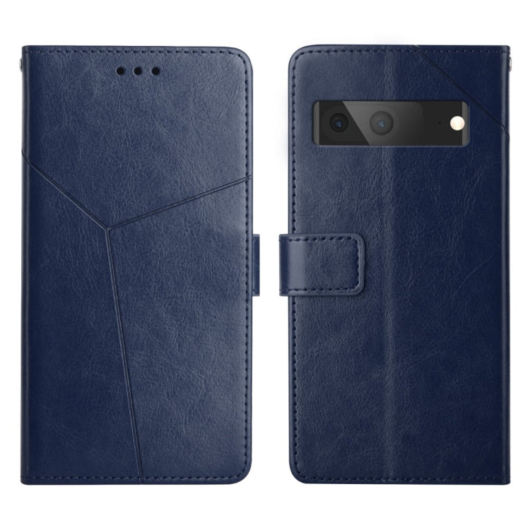 For Google Pixel 7 Y Stitching Horizontal Flip Leather Phone Case