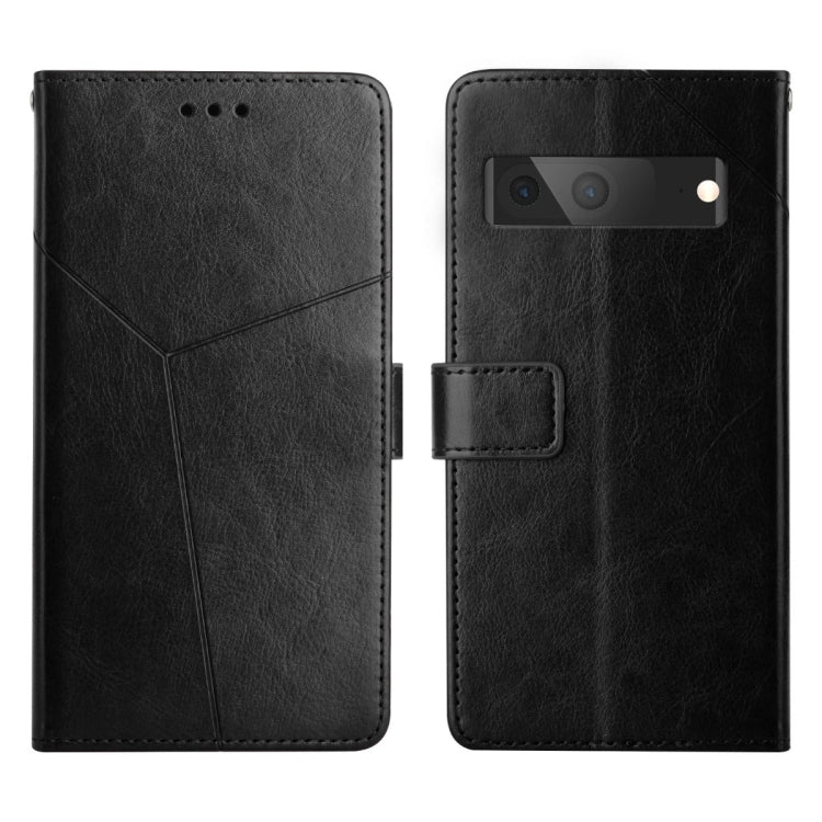 For Google Pixel 7 Y Stitching Horizontal Flip Leather Phone Case