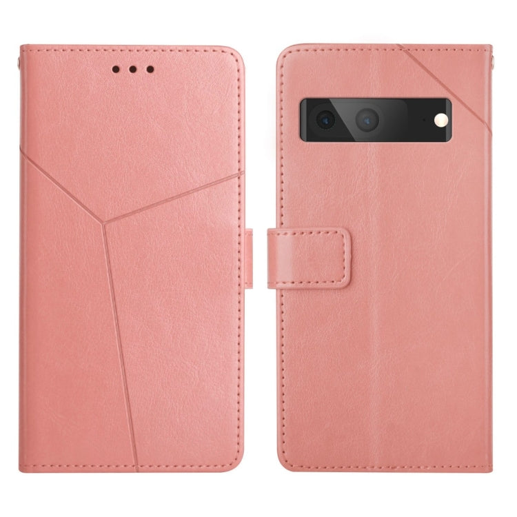 For Google Pixel 7 Y Stitching Horizontal Flip Leather Phone Case