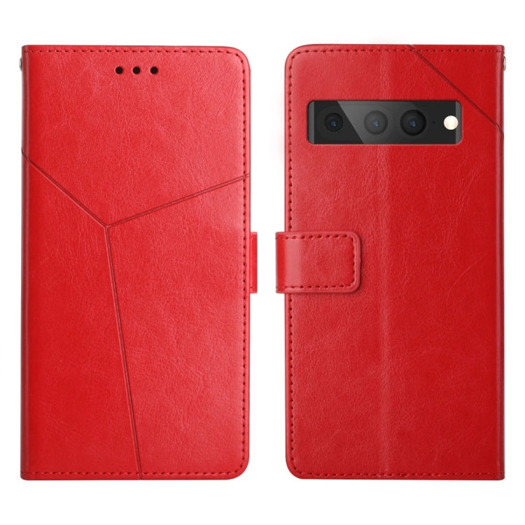 For Google Pixel 7 Pro Y Stitching Horizontal Flip Leather Phone Case