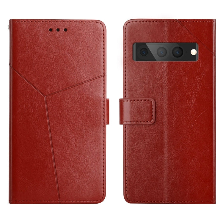 For Google Pixel 7 Pro Y Stitching Horizontal Flip Leather Phone Case