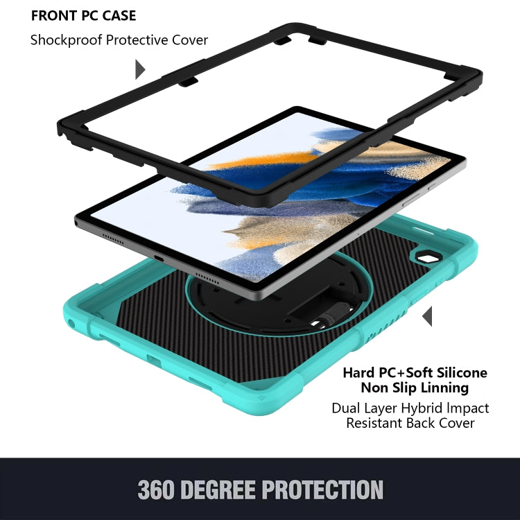 For Samsung Galaxy Tab A8 10.5 2021 Rotary Grab Silicone + PC Tablet Case