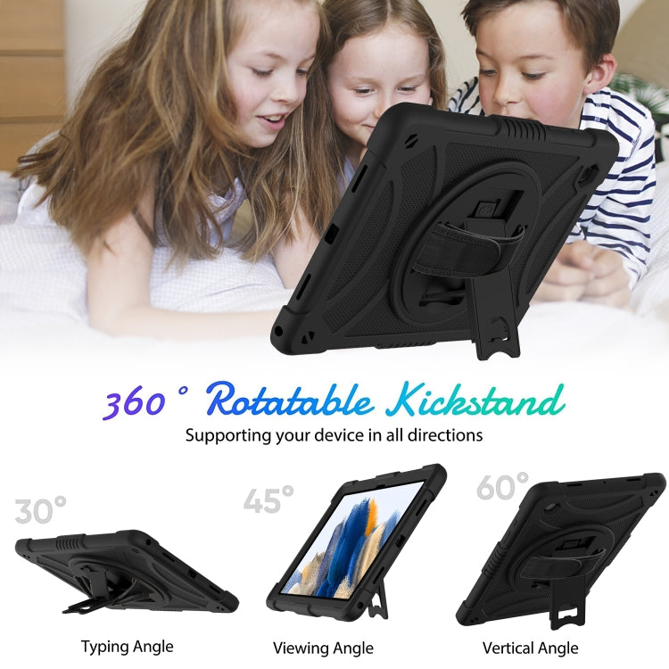 For Samsung Galaxy Tab A8 10.5 2021 Rotary Grab Silicone + PC Tablet Case