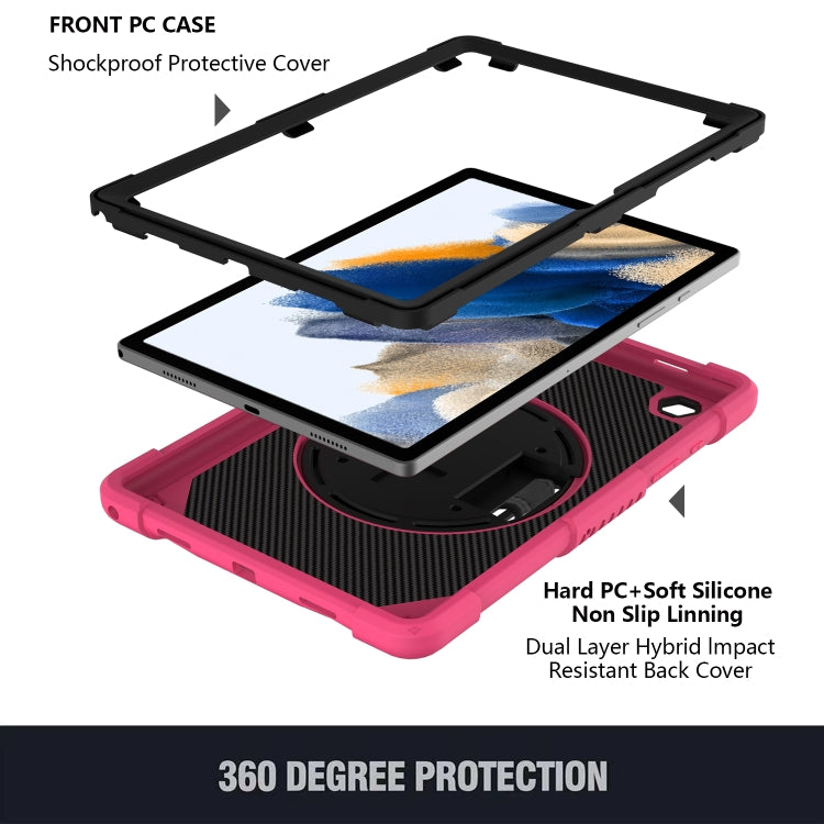 For Samsung Galaxy Tab A8 10.5 2021 Rotary Grab Silicone + PC Tablet Case