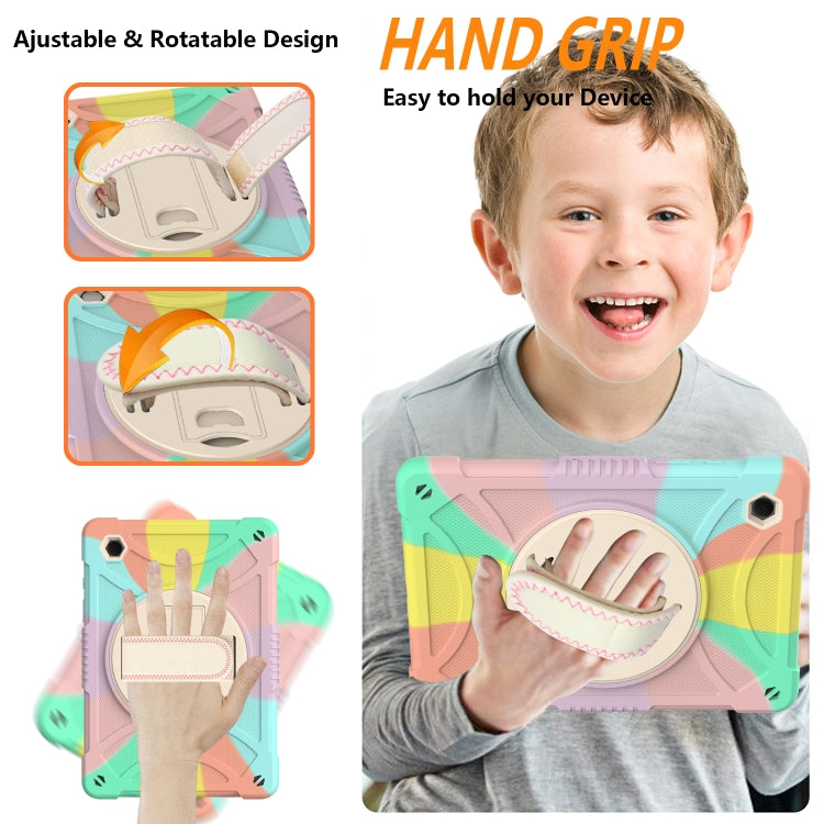 For Samsung Galaxy Tab A8 10.5 2021 Rotary Grab Silicone + PC Tablet Case