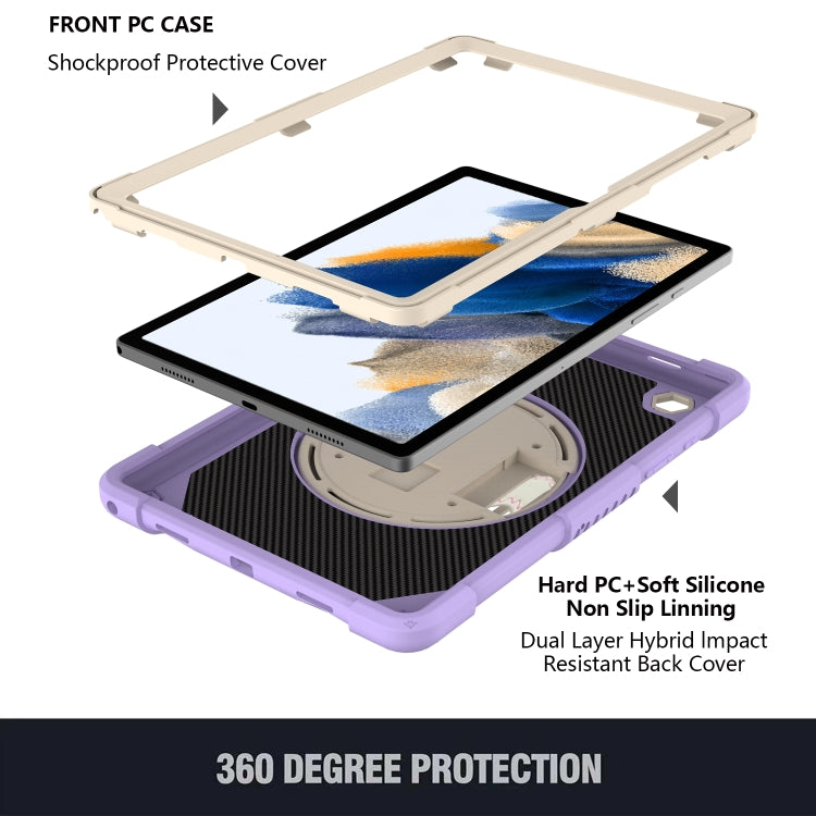 For Samsung Galaxy Tab A8 10.5 2021 Rotary Grab Silicone + PC Tablet Case