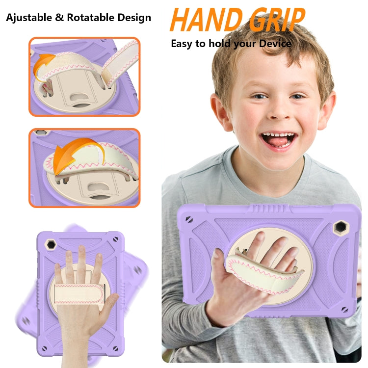 For Samsung Galaxy Tab A8 10.5 2021 Rotary Grab Silicone + PC Tablet Case