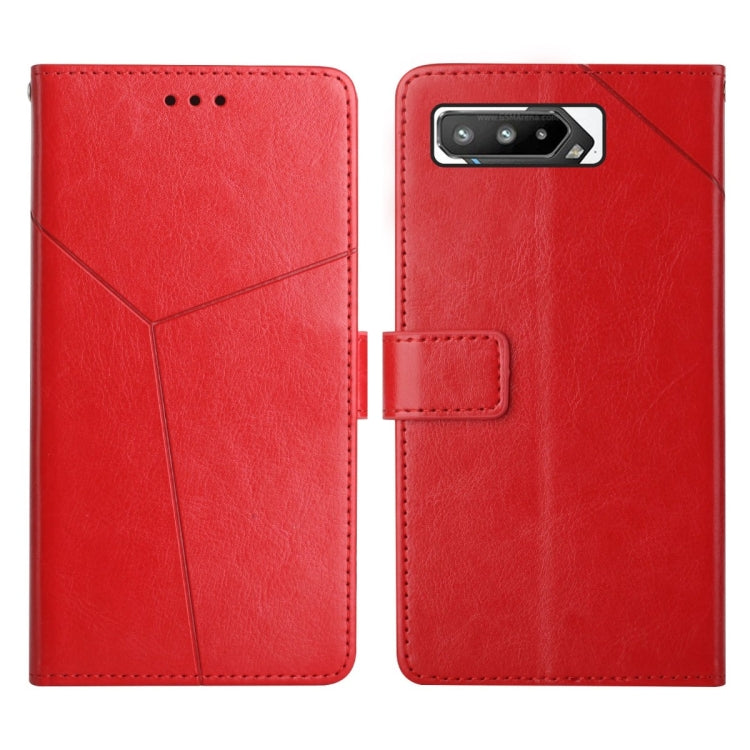 For Asus ROG Phone 5 Y Stitching Horizontal Flip Leather Phone Case