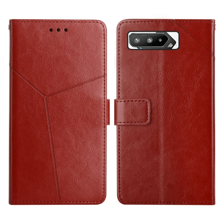 For Asus ROG Phone 5 Y Stitching Horizontal Flip Leather Phone Case