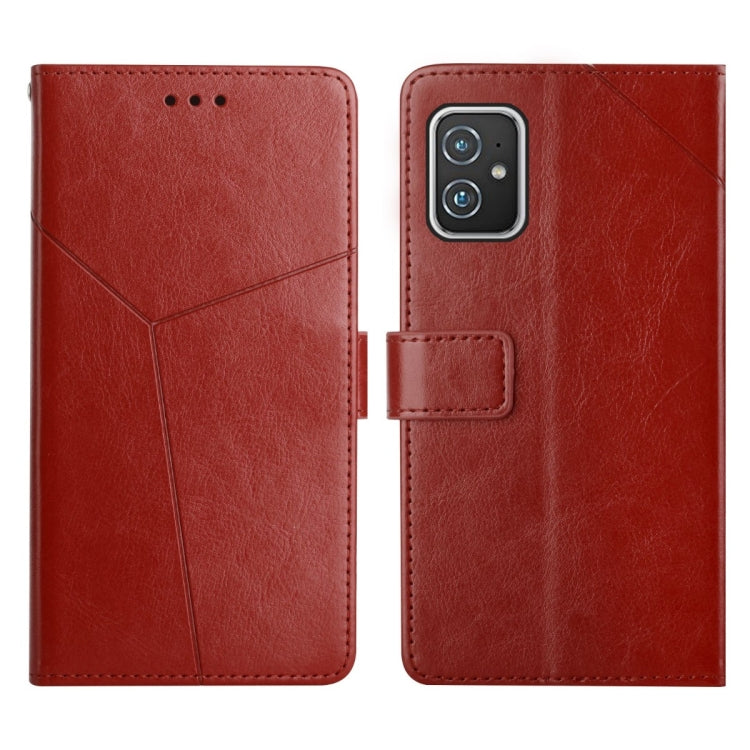 For Asus Zenfone 8 Y Stitching Horizontal Flip Leather Phone Case