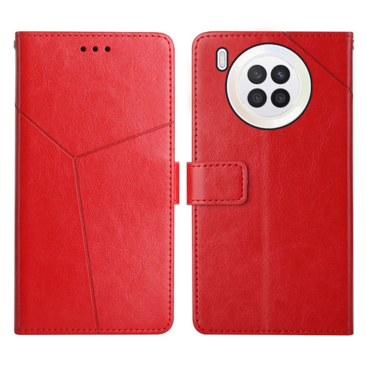 For Huawei nova 8i Y Stitching Horizontal Flip Leather Phone Case