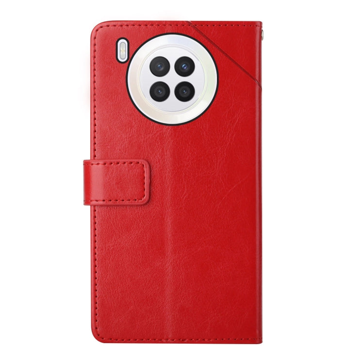For Huawei nova 8i Y Stitching Horizontal Flip Leather Phone Case