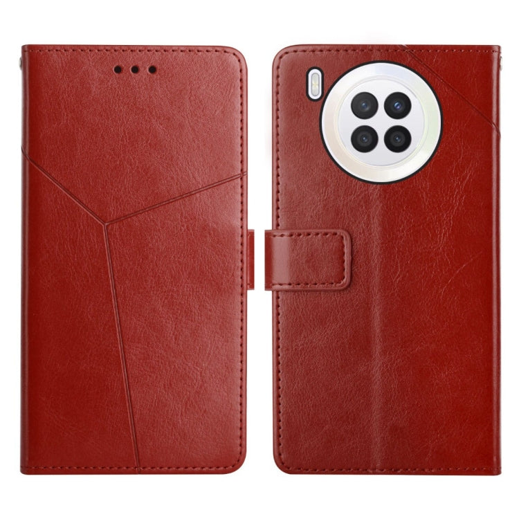 For Huawei nova 8i Y Stitching Horizontal Flip Leather Phone Case