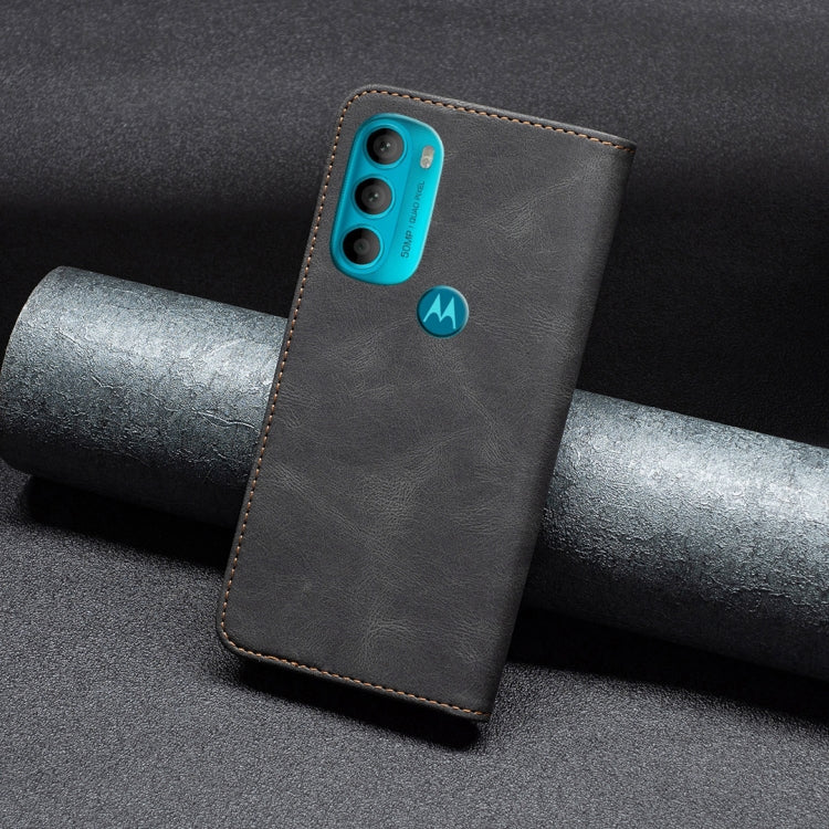 For Motorola Moto G71 5G Magnetic RFID Blocking Anti-Theft Leather Phone Case