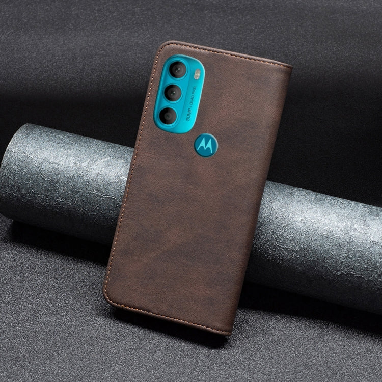 For Motorola Moto G71 5G Magnetic RFID Blocking Anti-Theft Leather Phone Case