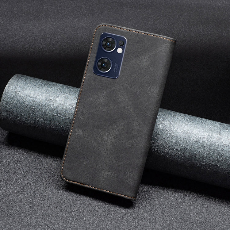 For OPPO Reno7 5G/Find X5 Lite Magnetic RFID Blocking Anti-Theft Leather Phone Case