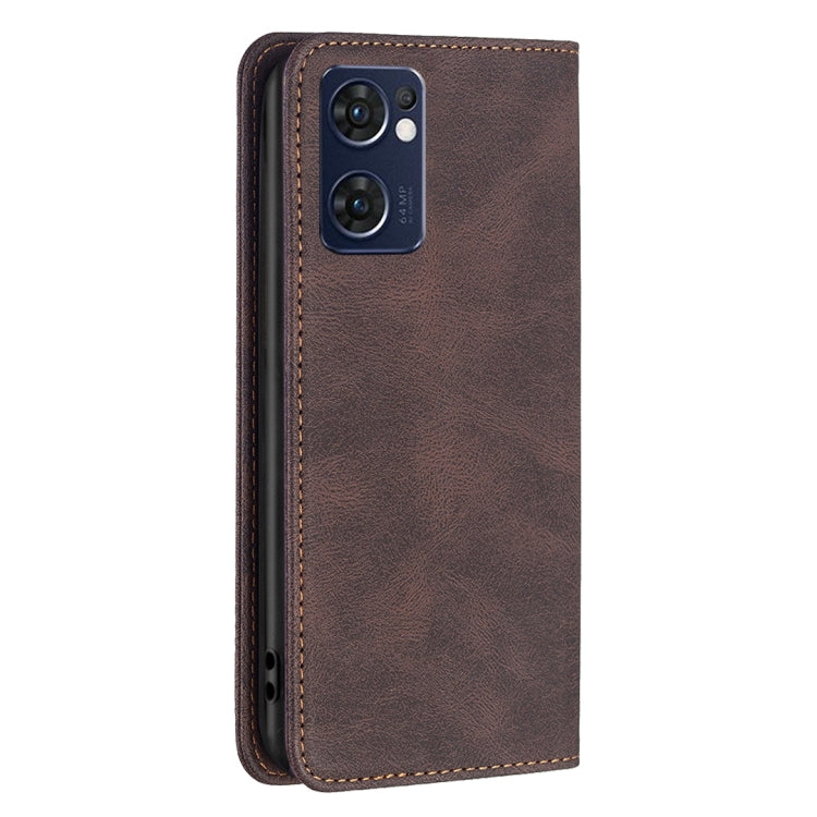 For OPPO Reno7 5G/Find X5 Lite Magnetic RFID Blocking Anti-Theft Leather Phone Case