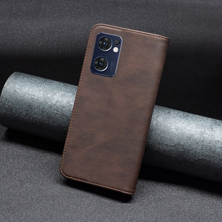 For OPPO Reno7 5G/Find X5 Lite Magnetic RFID Blocking Anti-Theft Leather Phone Case