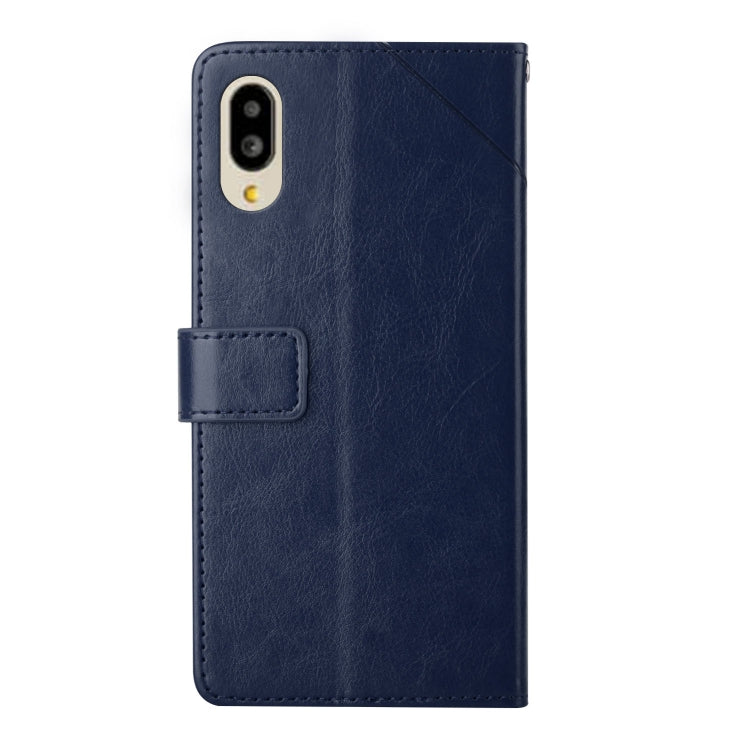 For Sharp Aquos / Simple Sumaho 6 Y Stitching Horizontal Flip Leather Phone Case