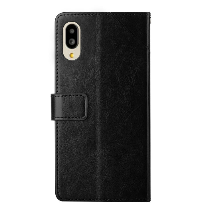For Sharp Aquos / Simple Sumaho 6 Y Stitching Horizontal Flip Leather Phone Case