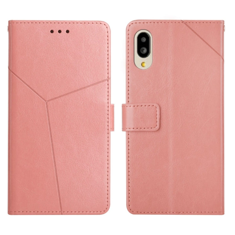For Sharp Aquos / Simple Sumaho 6 Y Stitching Horizontal Flip Leather Phone Case