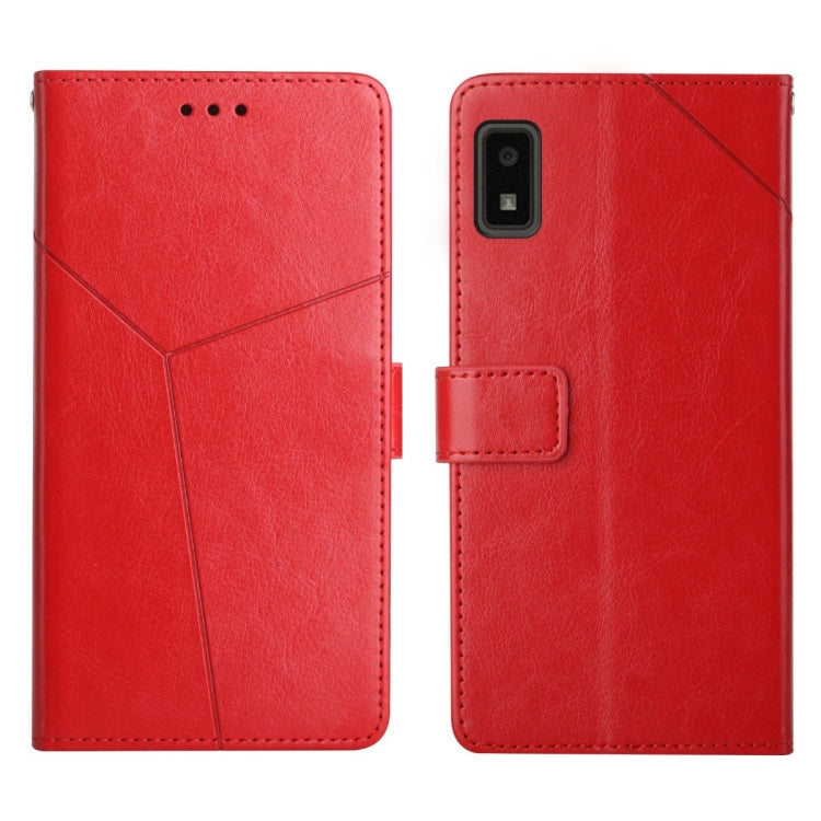 For Sharp Aquos Wish SHG06 Y Stitching Horizontal Flip Leather Phone Case