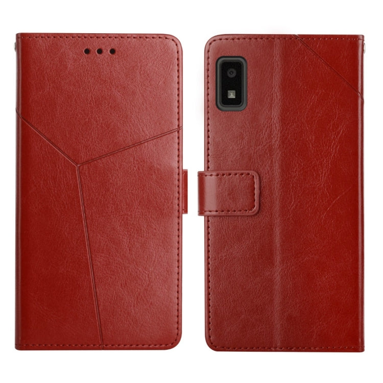 For Sharp Aquos Wish SHG06 Y Stitching Horizontal Flip Leather Phone Case