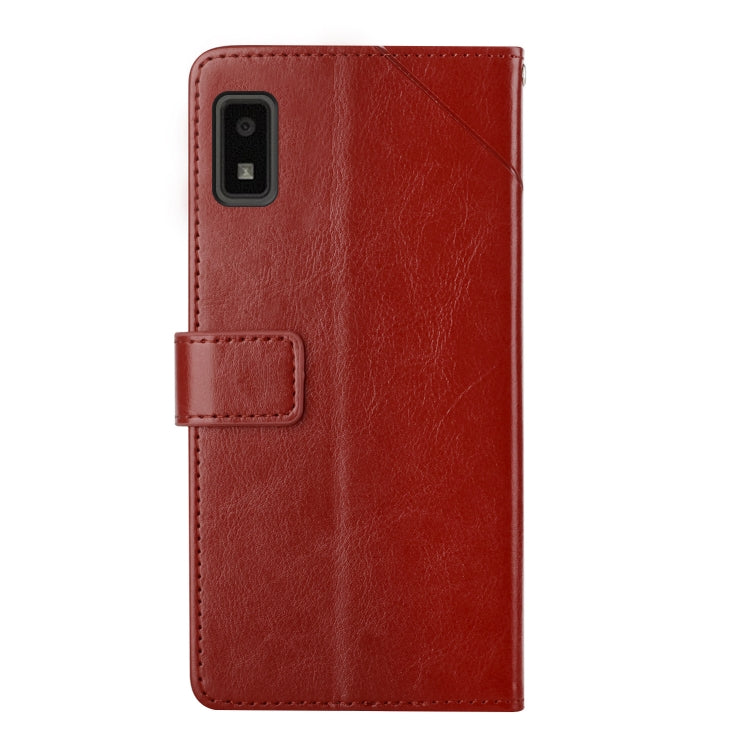 For Sharp Aquos Wish SHG06 Y Stitching Horizontal Flip Leather Phone Case