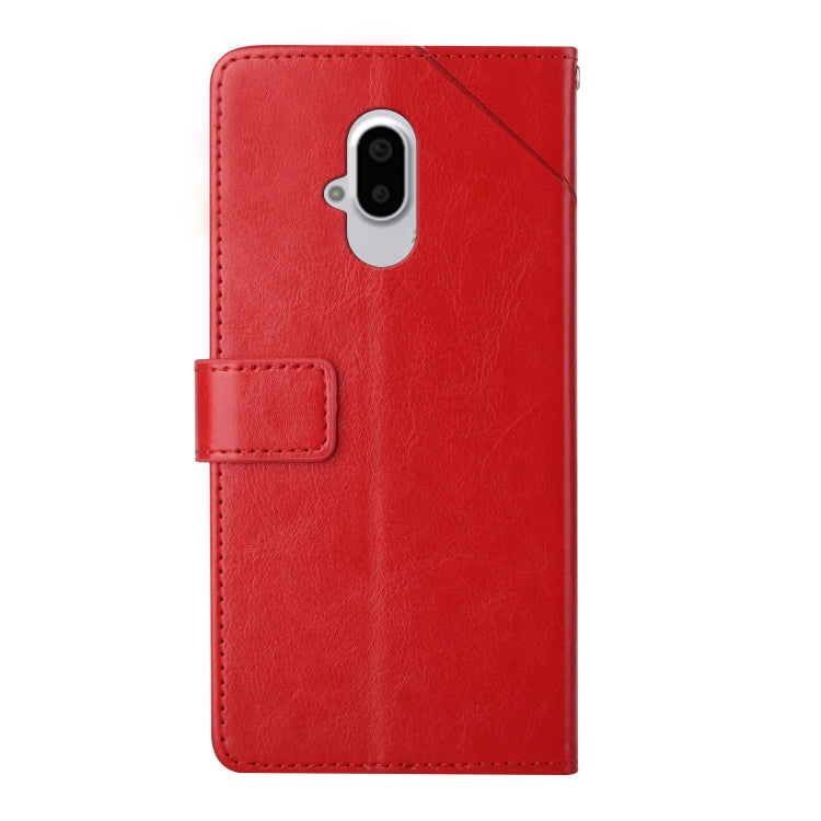 For Fujitsu Arrows F-52B Y Stitching Horizontal Flip Leather Phone Case
